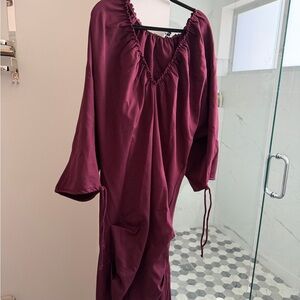 Andrea Iyamah Deep Burgundy Dress